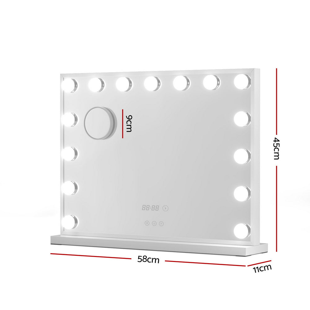 Embellir LED Makeup Mirror 10X Magnification Touch White 58cm
