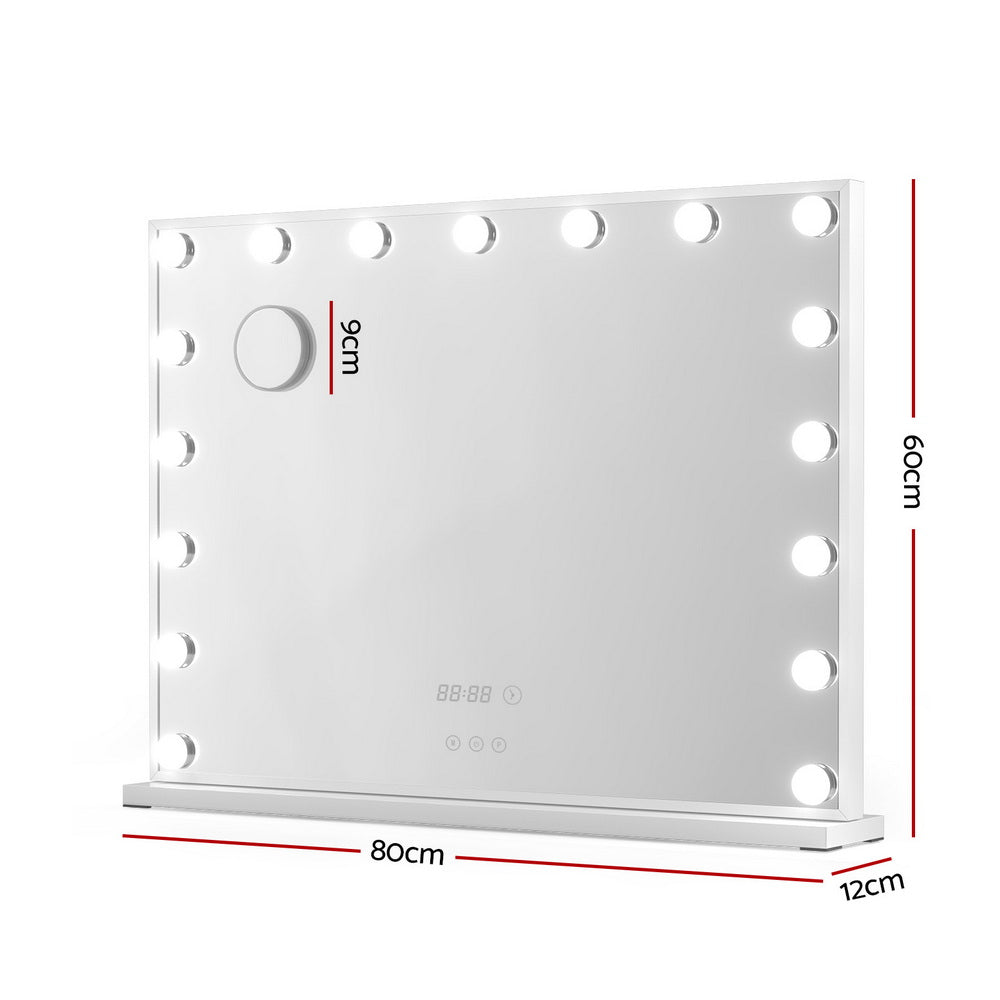 Embellir LED Makeup Mirror 10X Magnification Suction White 80cm