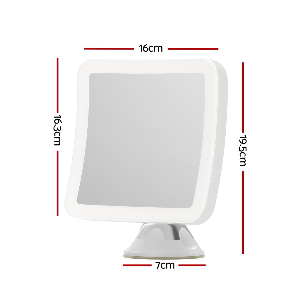 Embellir LED Makeup Mirror 10X Magnification Suction Cup Wall Mount White