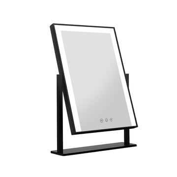 Embellir LED Hollywood Makeup Mirror Touch Control Rotating Stand 25cm
