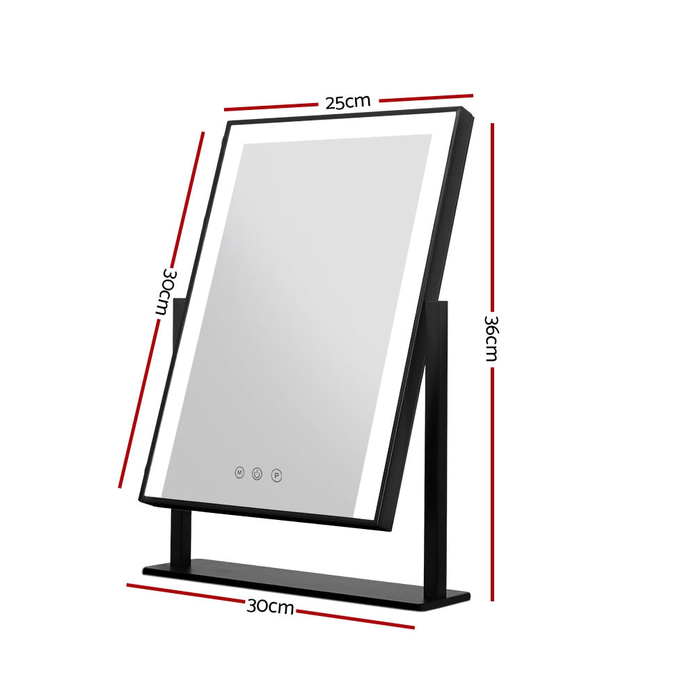 Embellir LED Hollywood Makeup Mirror Touch Control Rotating Stand 25cm