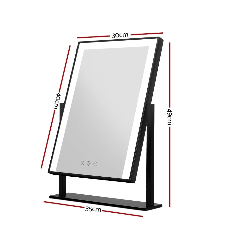 Embellir LED Hollywood Makeup Mirror Touch Control Rotating Stand 30cm