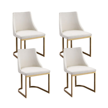 Artiss Linen Dining Chairs Set of 4 Beige