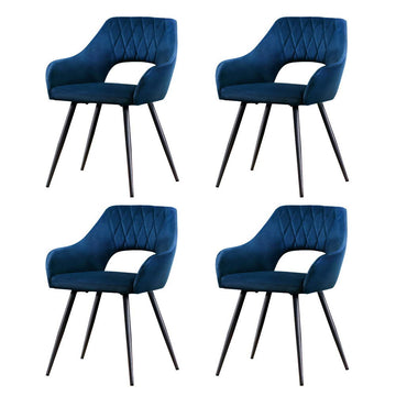 Artiss Velvet Dining Chairs Set of 4 Blue