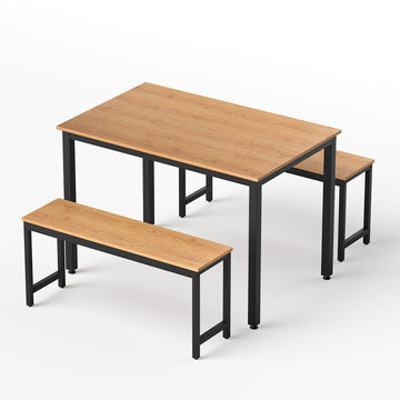 Artiss Space-Saving 3-Piece Dining Table Set Natural Oak