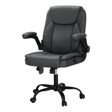 Artiss Massage Office Chair with 2-Point Lumbar Vibration Grey