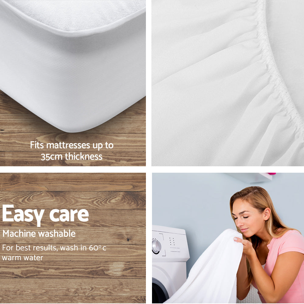 Giselle Bedding Water-Resistant Mattress Protector Double