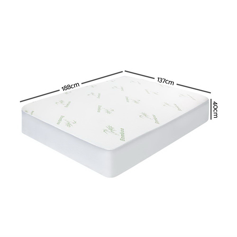Giselle Bedding Water-Resistant Bamboo Mattress Protector Double