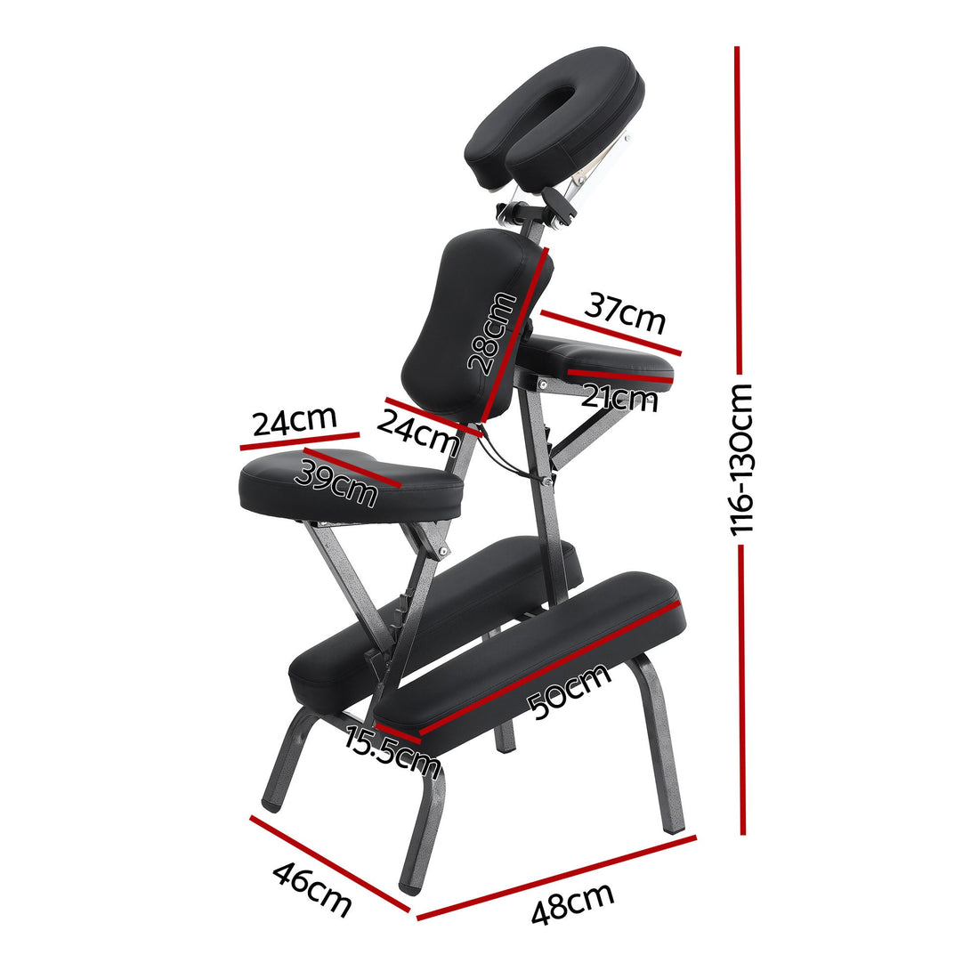 Zenses Portable Massage Chair Lightweight Fold-Flat with Carry Bag 150kg
