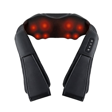 Livemor 8 Node Heated Neck Massager 3 Intensity Levels 65C Black