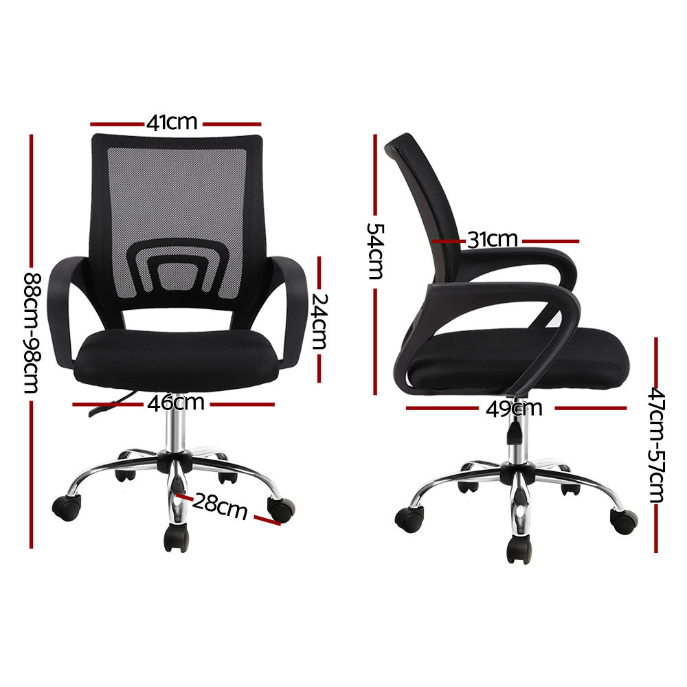 AnteLuxe Mesh Office Chair with Lumbar Support Black