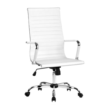 Artiss Executive Office Chair PU Leather High Back White