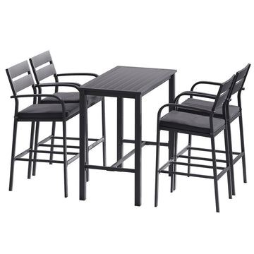 Gardeon Outdoor Bar Set 5 Piece Aluminium