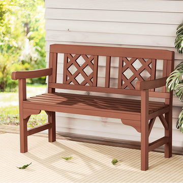 Gardeon 2 Seater Outdoor Garden Bench Natural Fir Wood