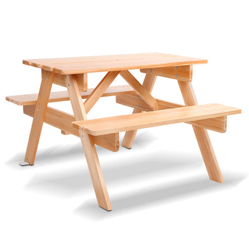 Keezi Kids Outdoor Table and Chairs Picnic Bench Set Fir Wood