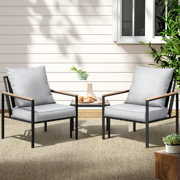 Gardeon Outdoor Lounge Setting With Polywood Table