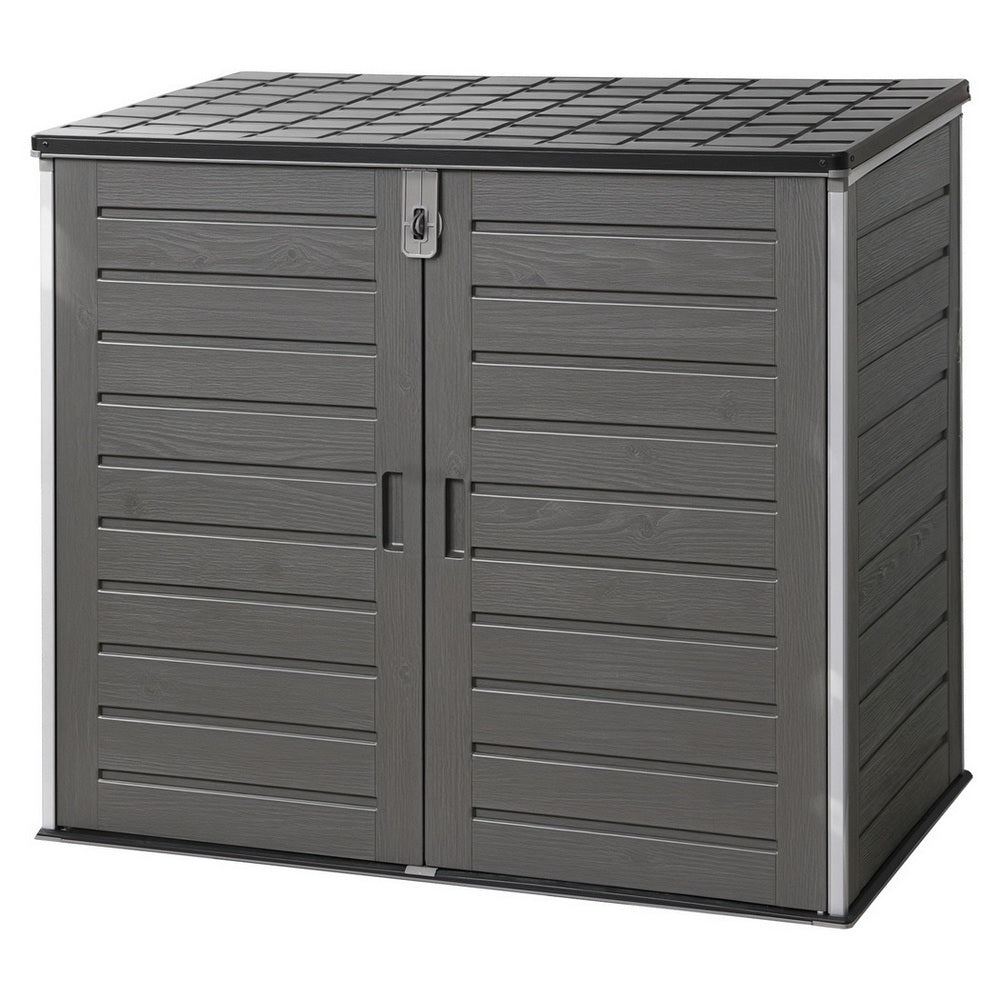 Gardeon Lockable Outdoor Garden Storage Shed 1170L Grey