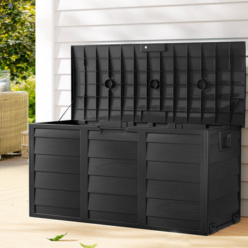 Gardeon Lockable Outdoor Storage Box 290L Black