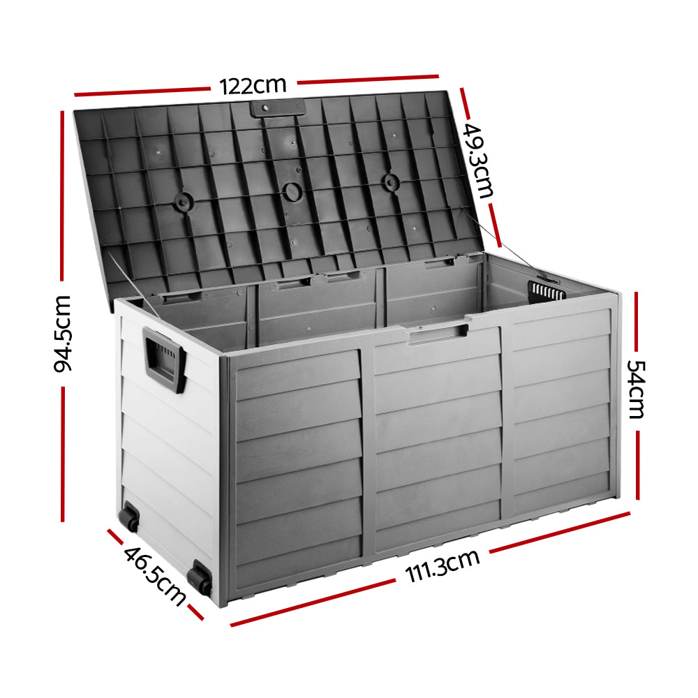 Gardeon Lockable Outdoor Storage Box 290L Black