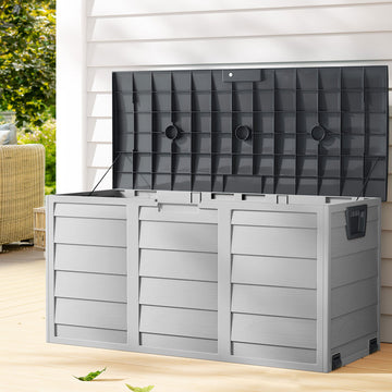 Gardeon Lockable Outdoor Storage Box 290L Grey
