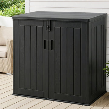 Gardeon Lockable Outdoor Storage Box 775L Black PP