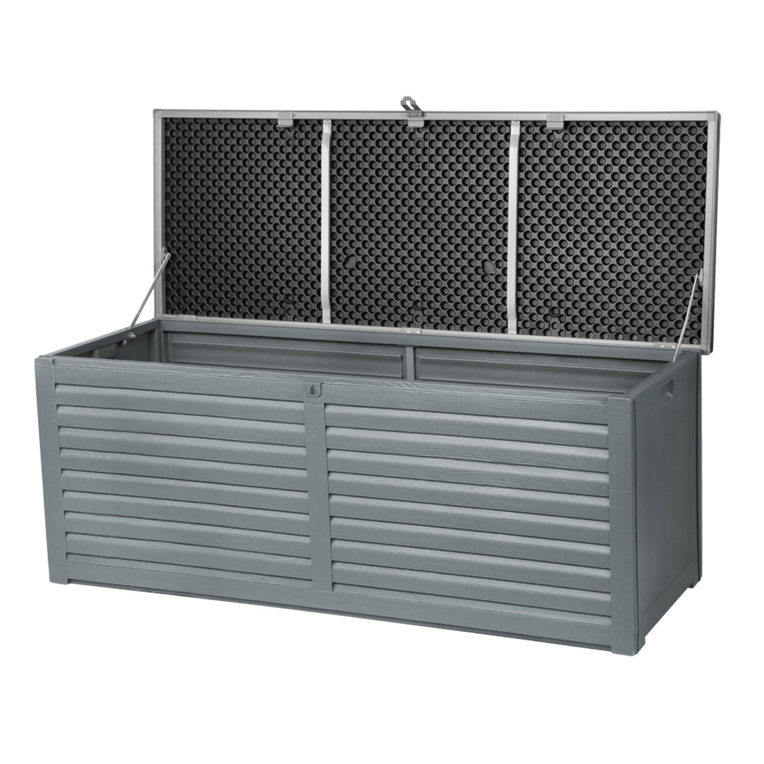 Gardeon 390L Outdoor Storage Box with Built-in Bench Black