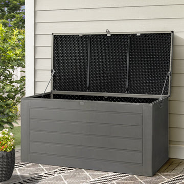 Gardeon 680L Outdoor Storage Box Lockable Black
