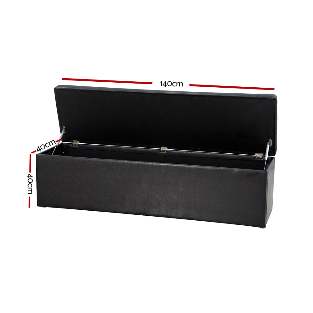 Artiss Storage Ottoman Multi-Functional Faux Leather Upholstery