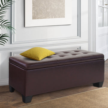Artiss Storage Ottoman with Hidden Storage and PU Leather Upholstery