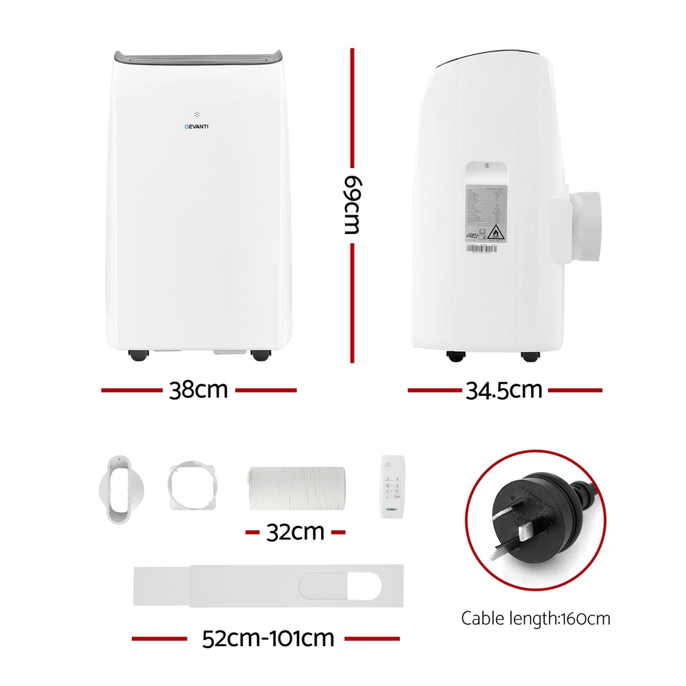 Devanti Portable Air Conditioner 12000BTU with Remote