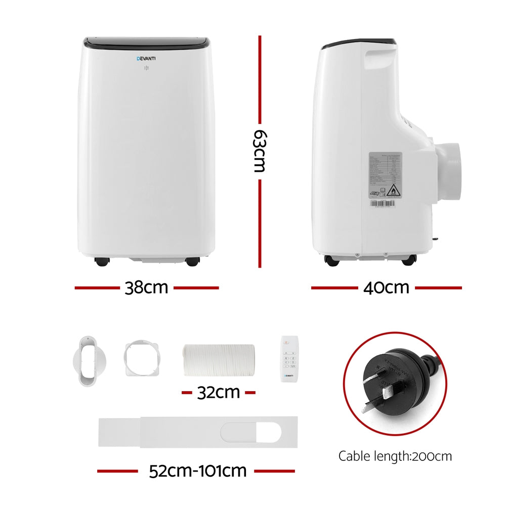 Devanti Portable Air Conditioner 7000BTU with WiFi and Remote