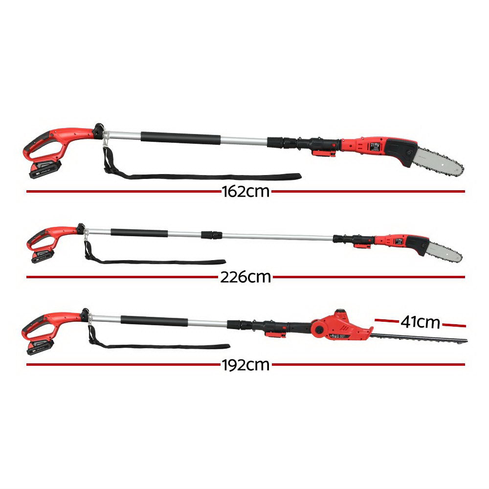 Giantz Cordless 2-in-1 Pole Saw and Hedge Trimmer