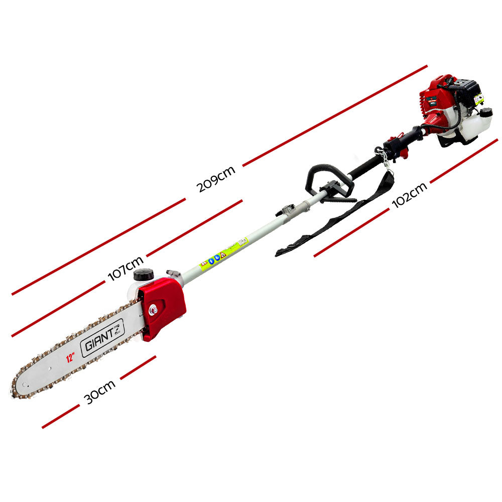 Giantz 52cc Long Reach Pole Chainsaw Tree Pruner 5.6m