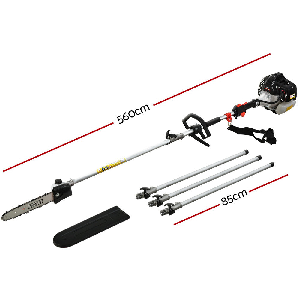 Giantz Pole Chainsaw 65CC 12in Petrol 5.6m Long Reach Black