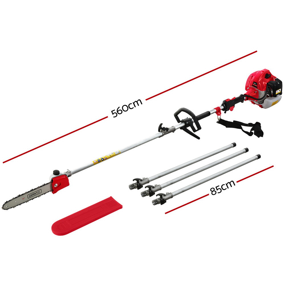 Giantz Pole Chainsaw 65CC 12in Petrol 5.6m Long Reach Orange