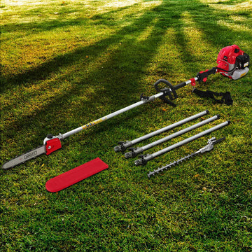 Giantz 65cc 2-in-1 Pole Chainsaw and Hedge Trimmer 5.6m Reach Orange