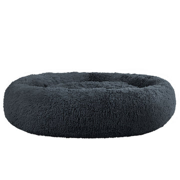 i.Pet Calming Pet Bed Extra Large Soft Plush Dark Grey 110cm