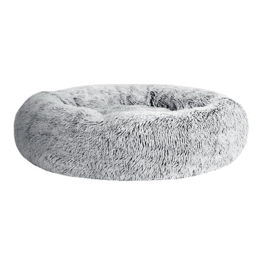 i.Pet Calming Pet Bed Large Soft Plush Light Charcoal 90cm