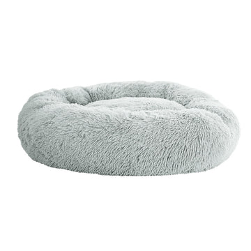 i.Pet Calming Pet Bed Large Soft Plush Light Grey 90cm