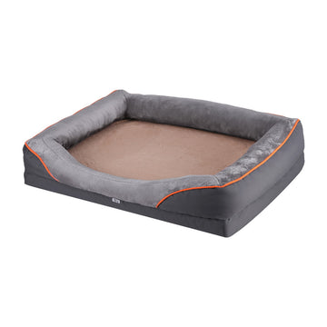 i.Pet Orthopedic Dog Bed Plush Fleece Grey