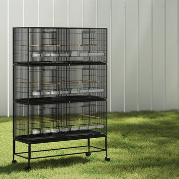 i.Pet Large Aviary Bird Cage 175cm Galvanised Black