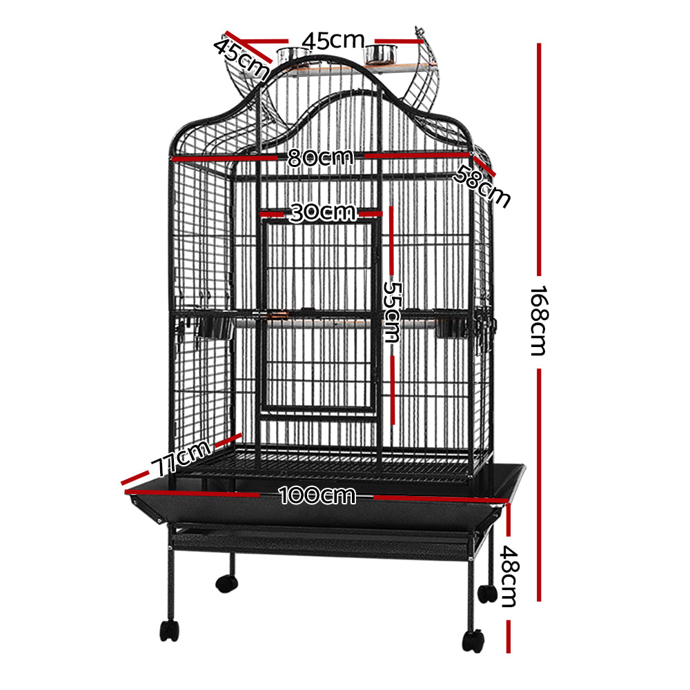 i.Pet Large Bird Cage 168cm Wrought Iron Aviary