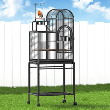 i.Pet Bird Cage 153cm Large Aviary Wrought Iron Black