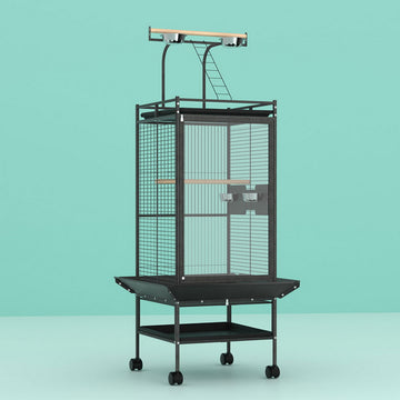 i.Pet Bird Cage Space-Saving Corner Design 155cm Black