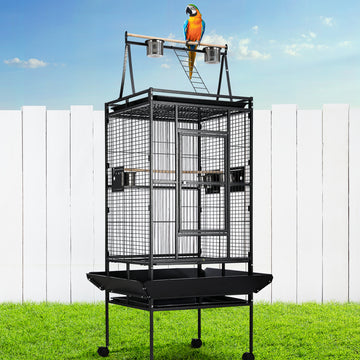 i.Pet Large Bird Cage Wrought Iron 173cm Black