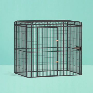 i.Pet Walk-in Bird Aviary 203cm Black