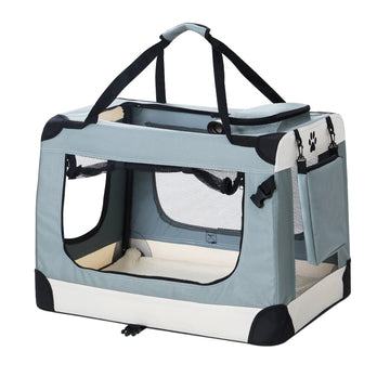 i.Pet Pet Carrier Foldable 90cm Light Grey for Dogs and Cats