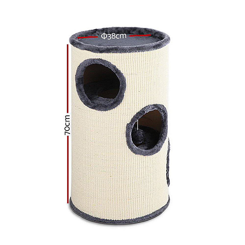 i.Pet Cat Tree Tower Scratching Post 70cm Grey