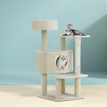 i.Pet Cat Tree Tower Scratching Post 90cm Beige