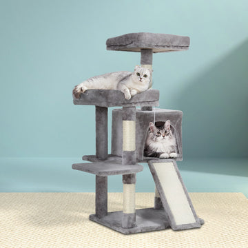 i.Pet Cat Tree Tower Multi-Level Scratching Post 103cm Light Grey